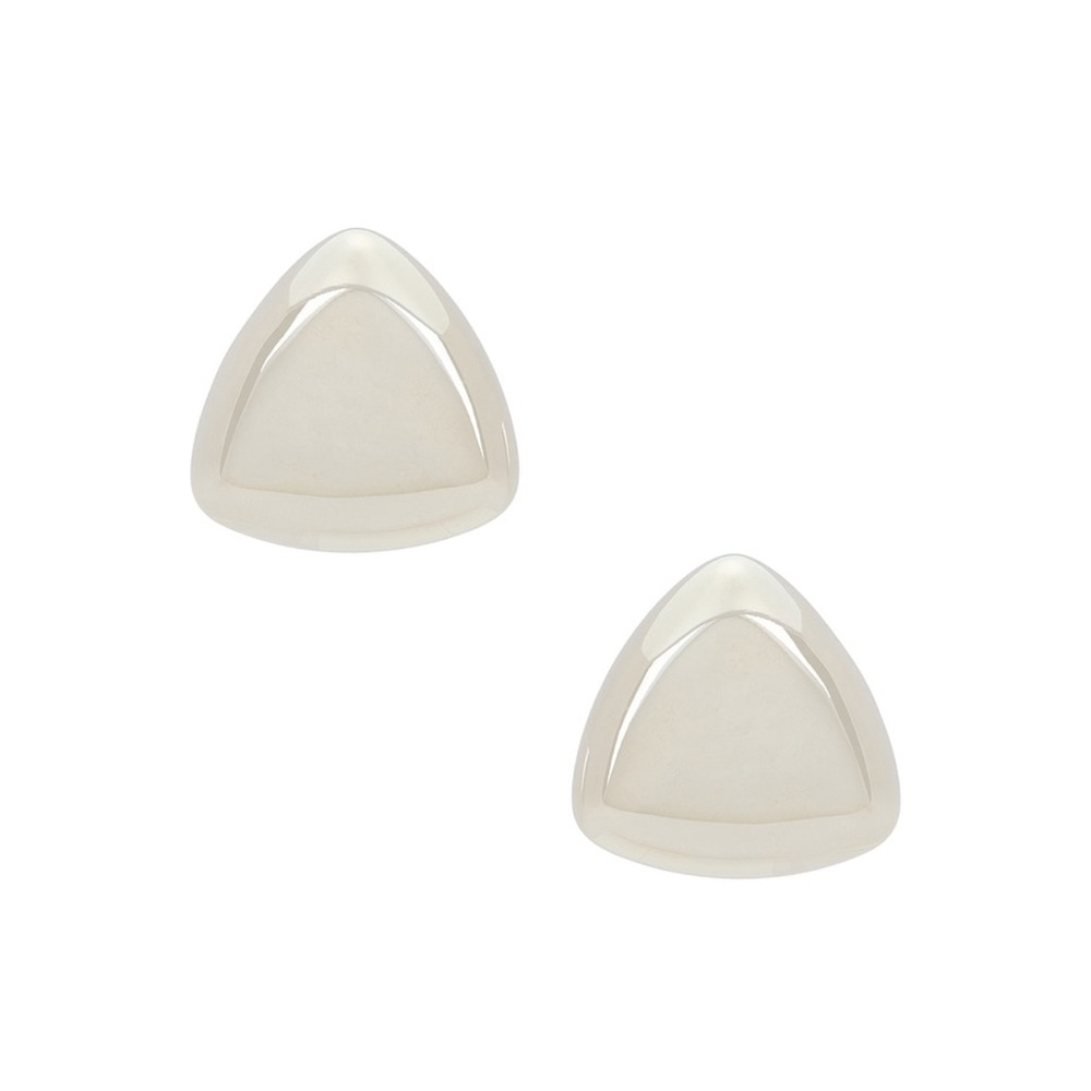 Chic Silver Triangle Earrings